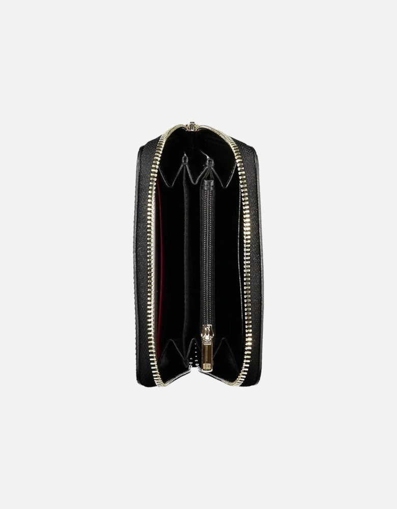Recycled Polyester Wallet with Multiple Compartments Women - Black