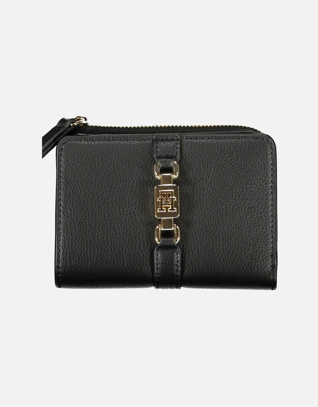Womens Tommy Hilfiger Womens Wallet Black Leather Zipper Closure - Size: ONE size