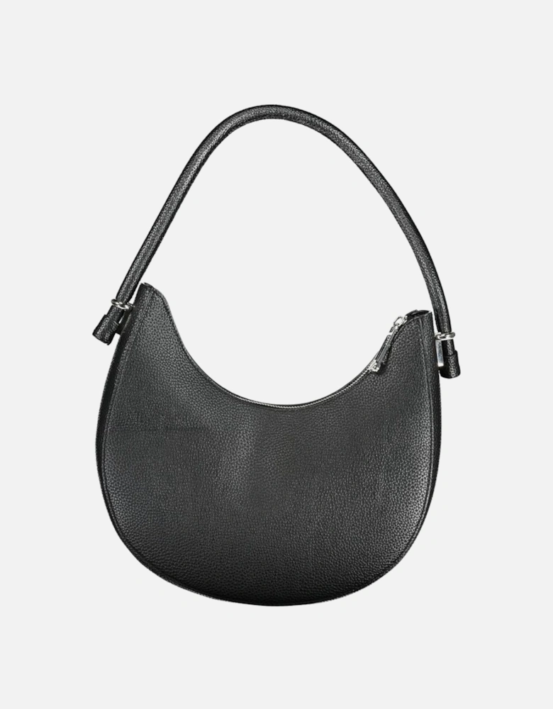 Shoulder Handle Bag with Zip Closure and Logo Women - Black Handbags