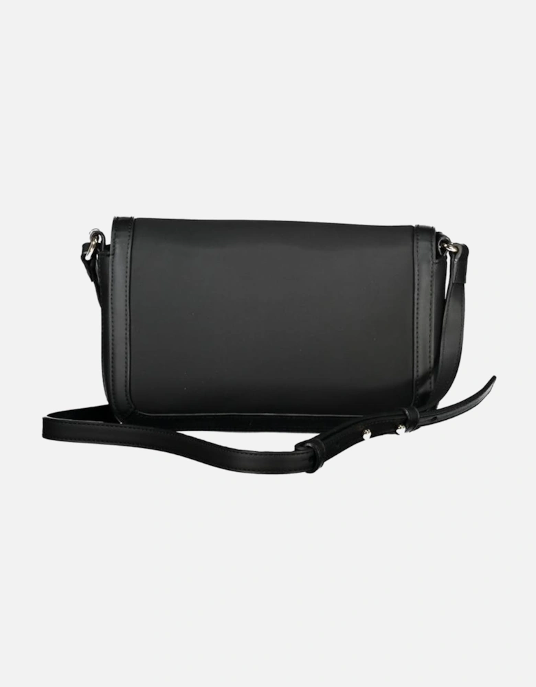 Recycled Polyester Shoulder Bag with Contrast Details and Logo Women -