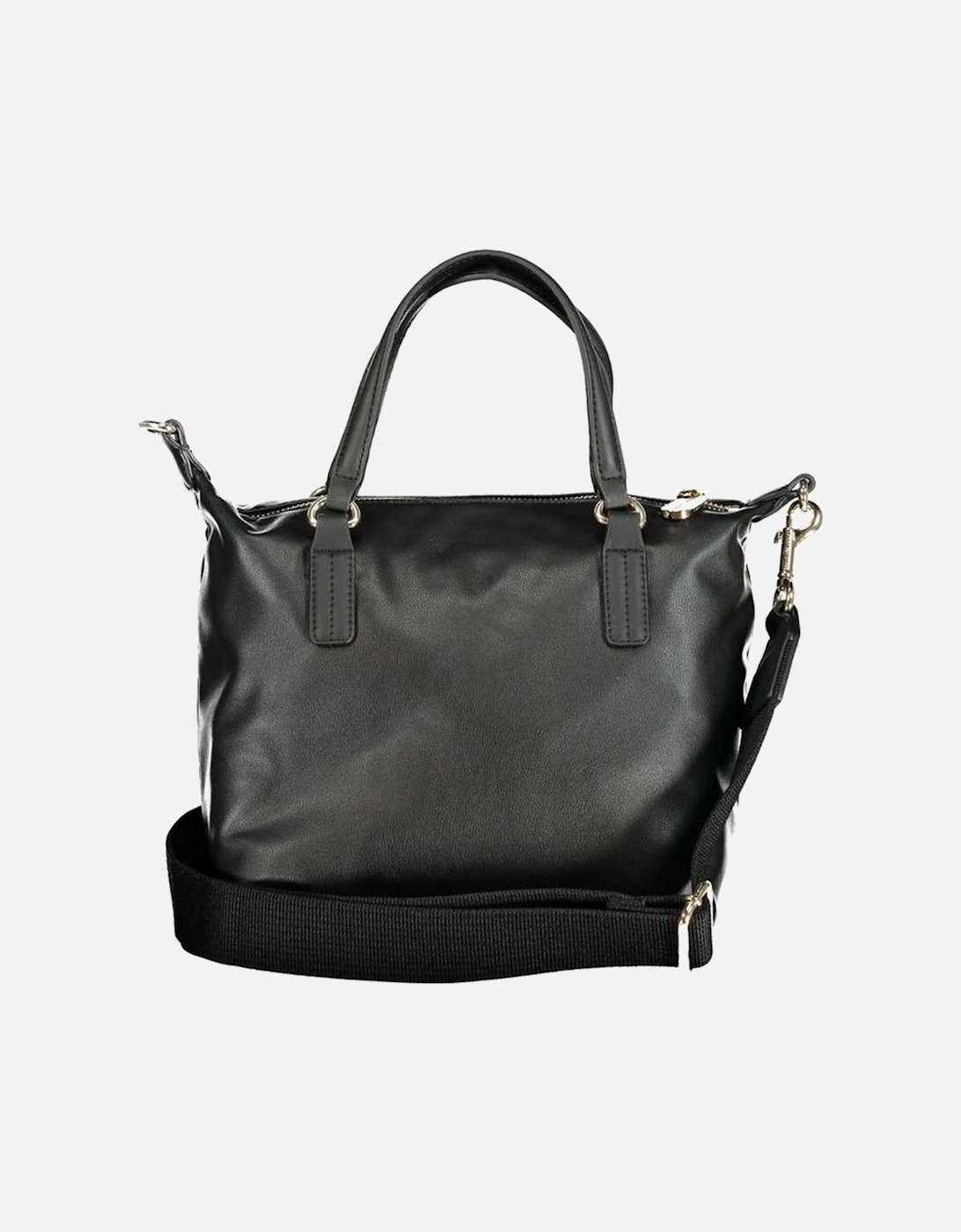 Two-Handle Shoulder Bag with Internal Pocket and Logo Women - Black