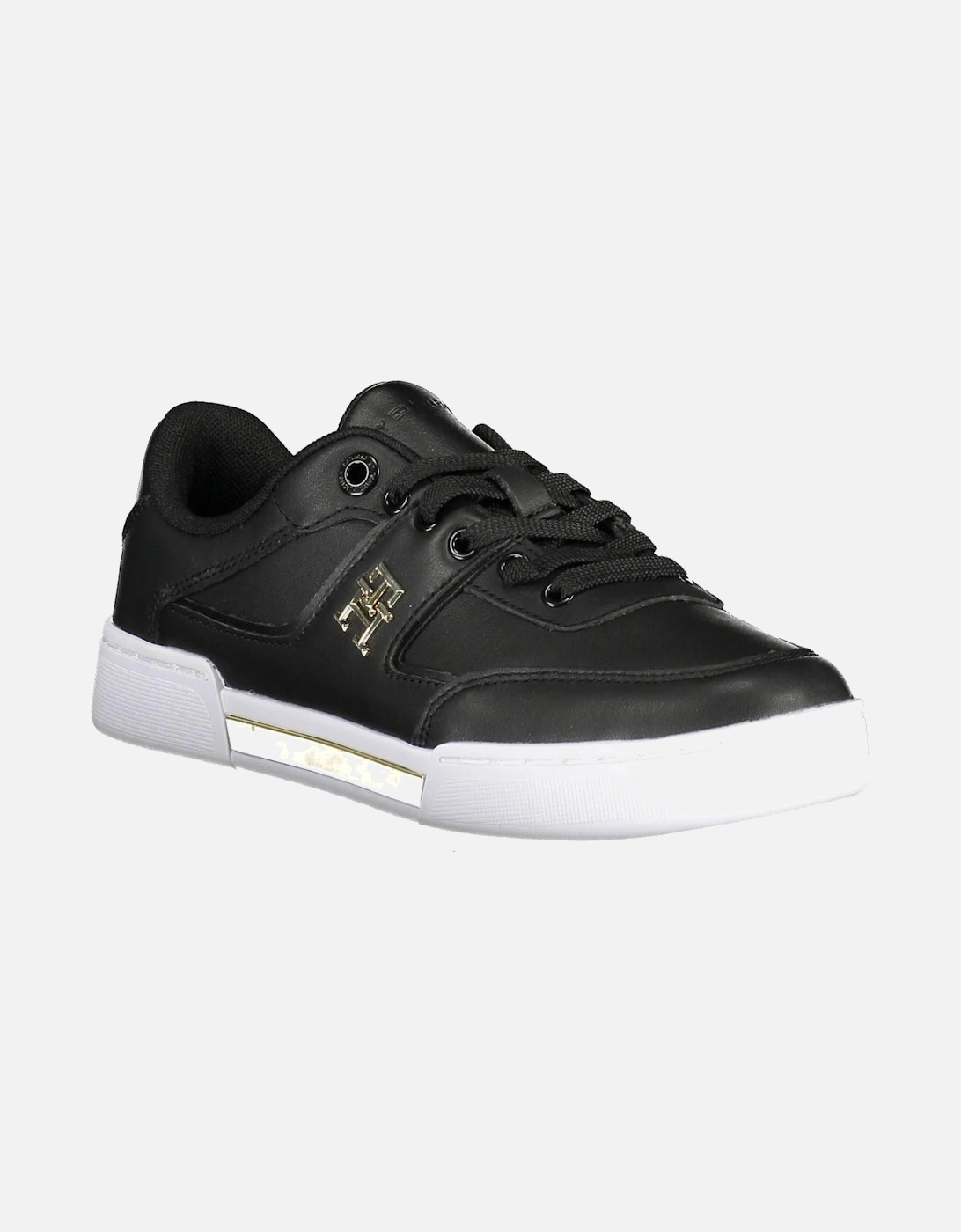 Contrasting Detail Lace-Up Sports Shoe with Logo and Recycled