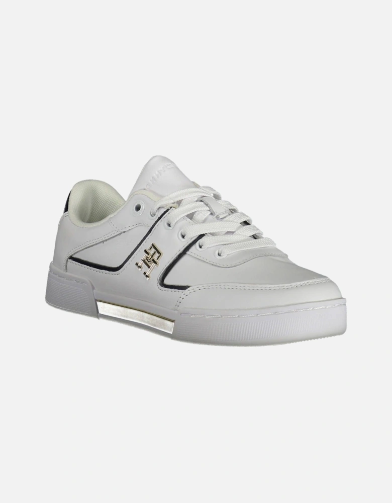 Contrasting Details Lace-Up Sports Shoe with Logo Women - White