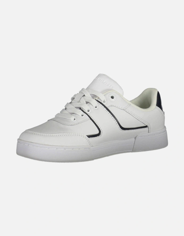 Contrasting Details Lace-Up Sports Shoe with Logo Women - White