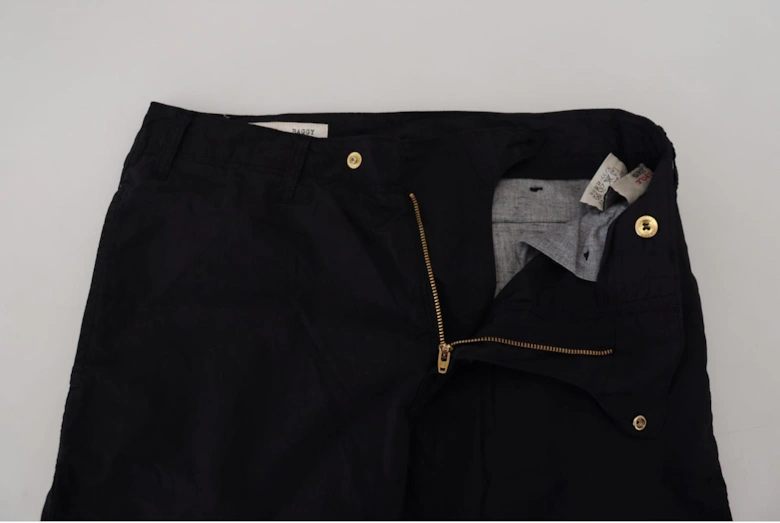 Tapered 100% Cotton Pants with Logo Women - Black Jeans