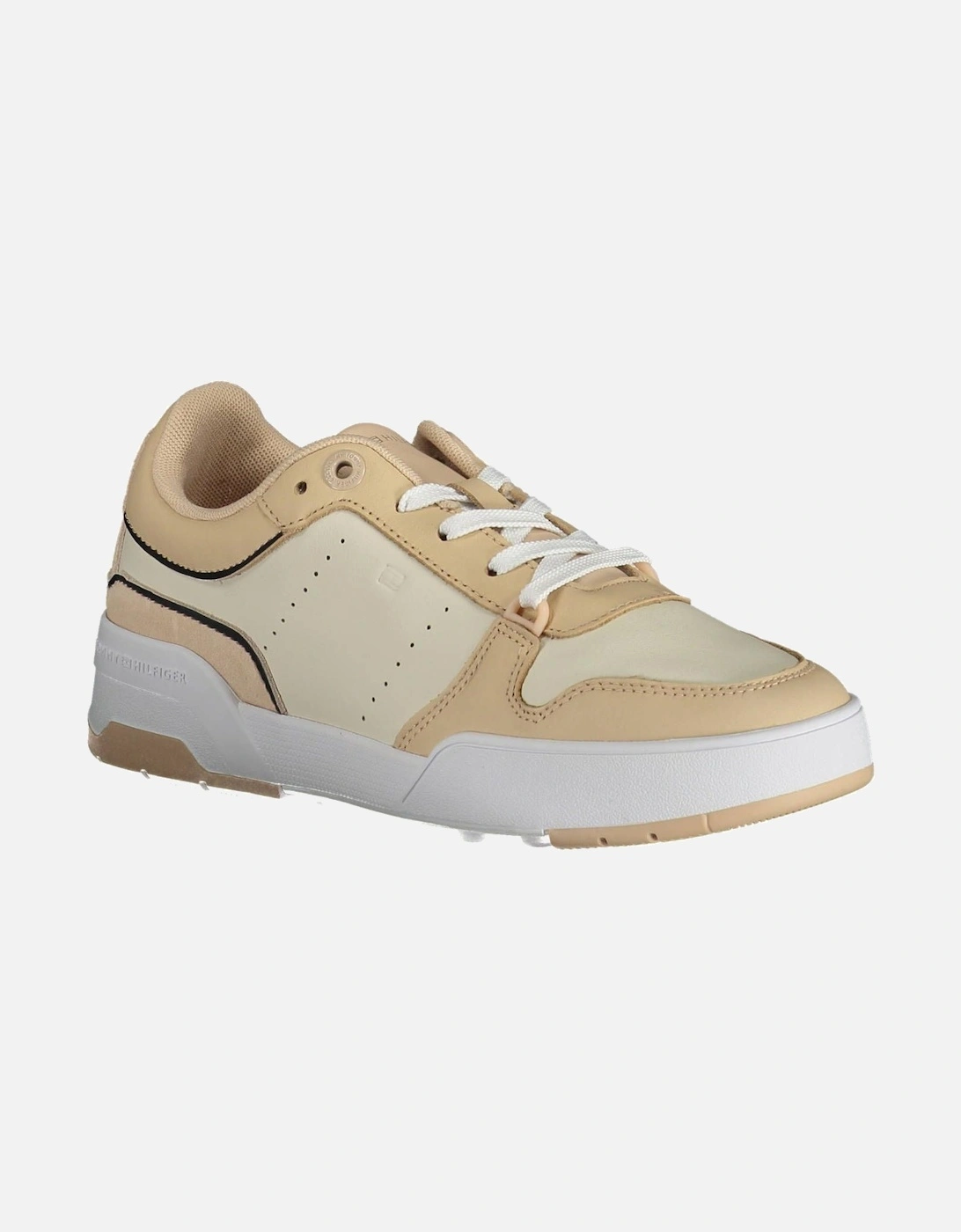 Recycled Polyester Sports Shoe with Contrasting Details and Logo Women