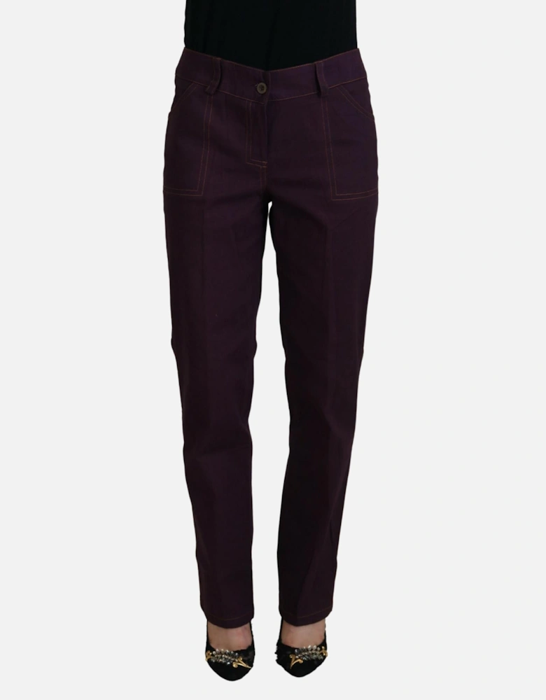 Purple Straight Leg Pants PAN74063 Women Jeans