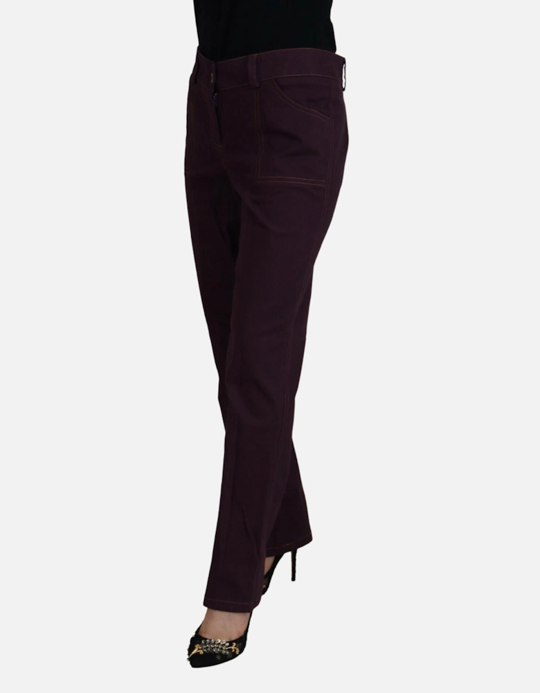 Purple Straight Leg Pants PAN74063 Women Jeans