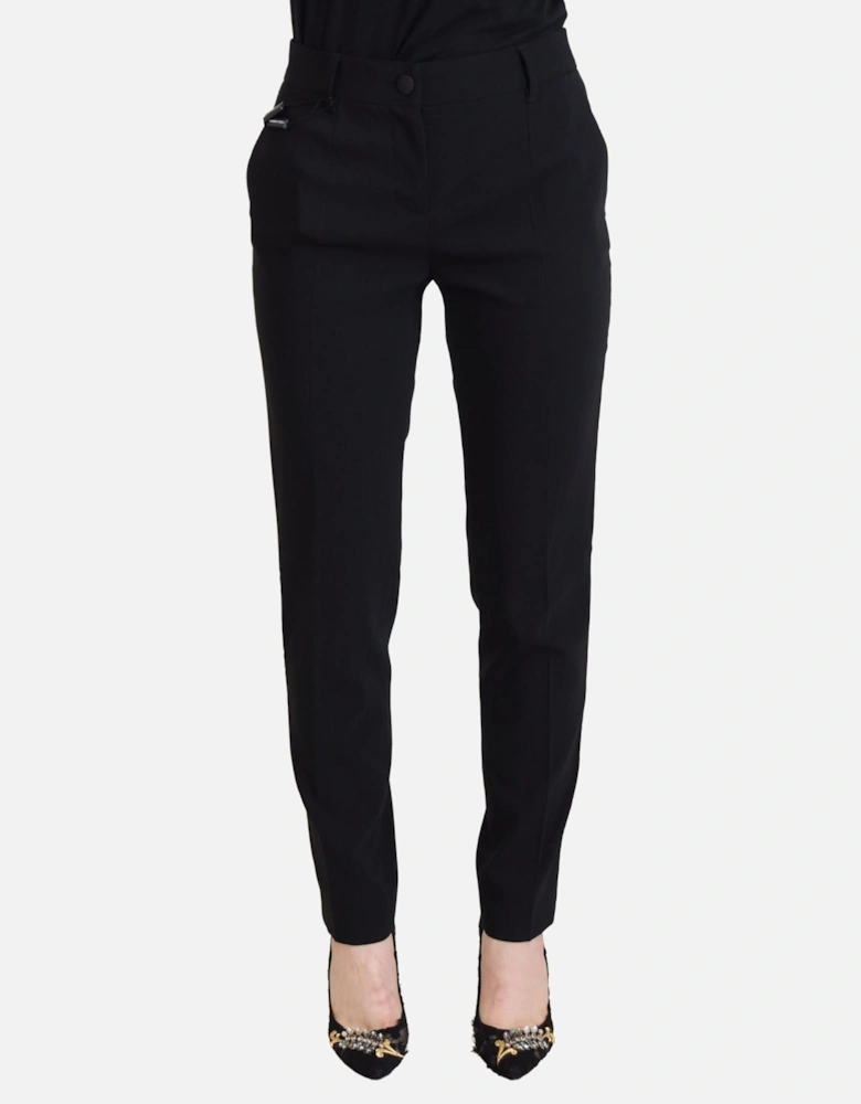 Wool Trousers StraightLeg Style Women - Black Jeans