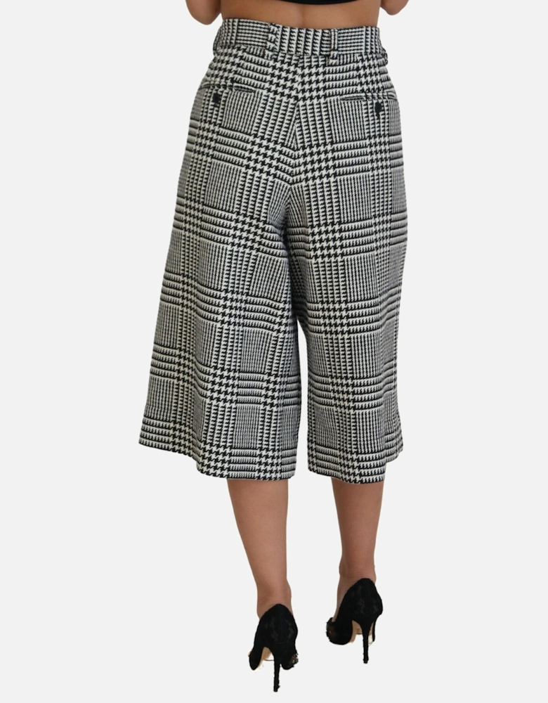 Houndstooth Culottes BlackWhite Women - Gray Jeans