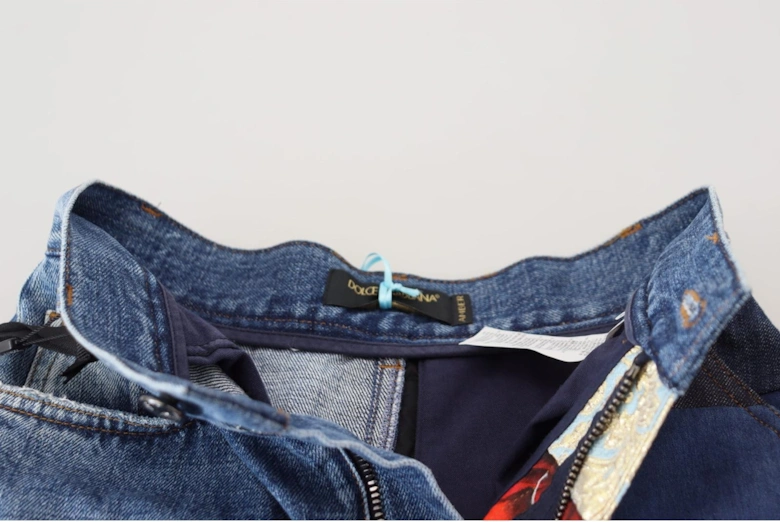 HighWaisted Patchwork Jeans Women - Blue Jeans