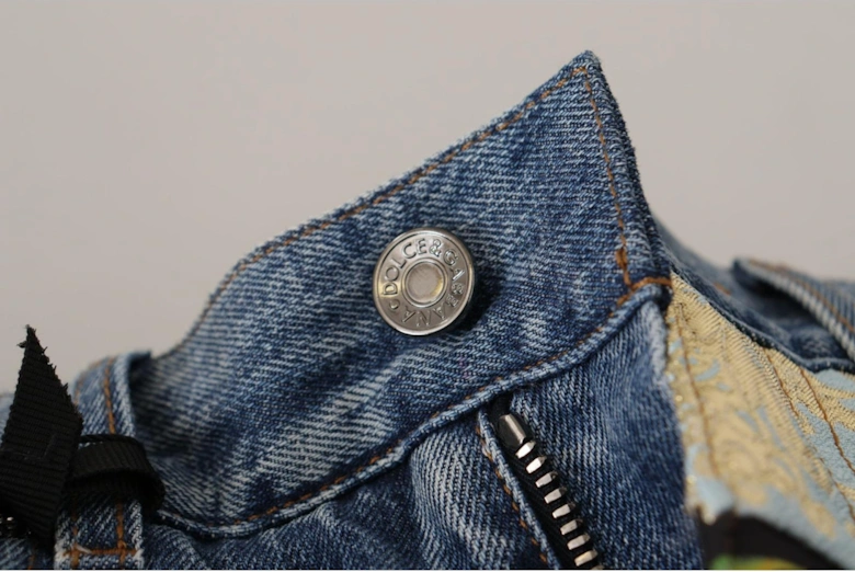 Patchwork Jeans HighWaisted Style Women - Blue Jeans