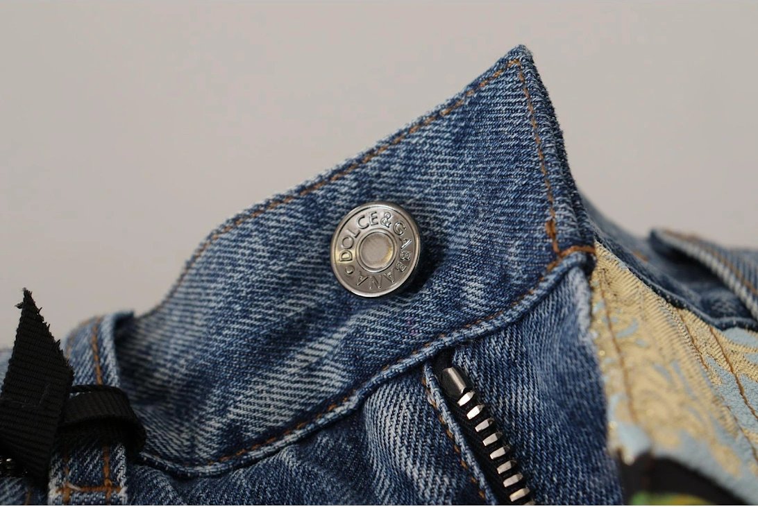 Patchwork Jeans HighWaisted Style Women - Blue Jeans