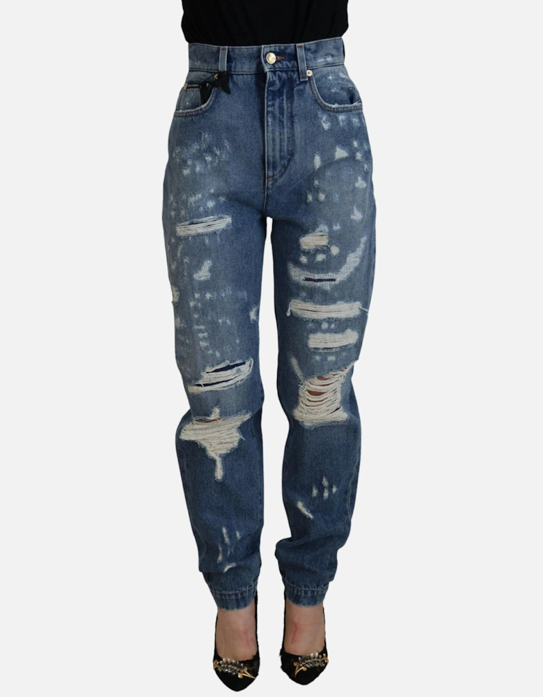 Dolce Gabbana Distressed Denim Jeans Women - Blue Jeans