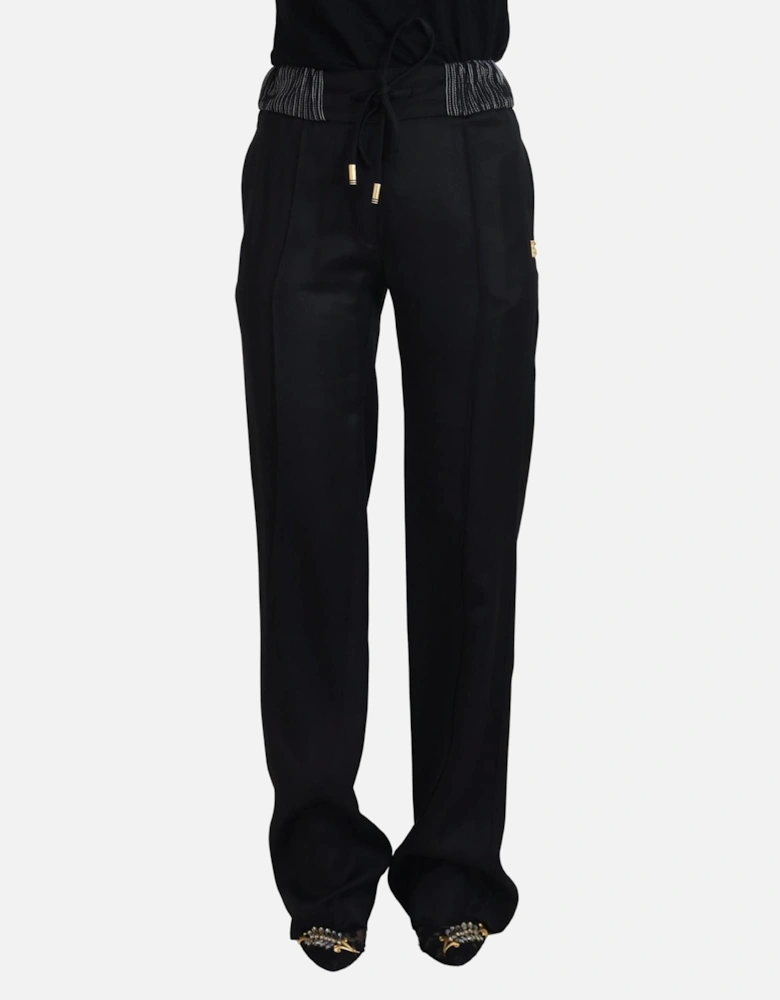 Wide Leg Trousers Model PAN74204 Women - Black Jeans