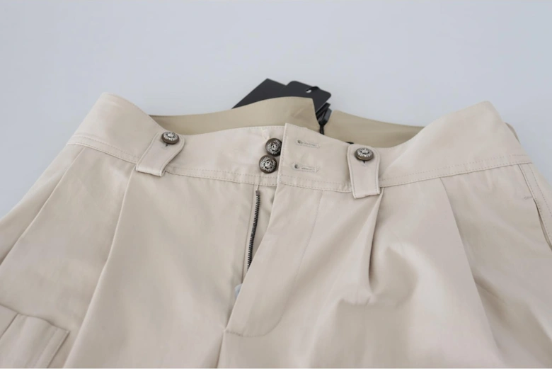 Casual Cotton Pants Women - Beige Jeans
