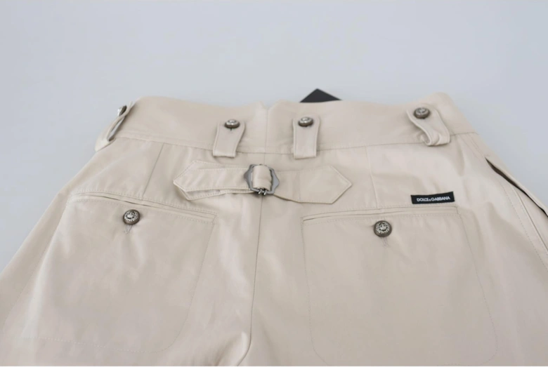 Casual Cotton Pants Women - Beige Jeans