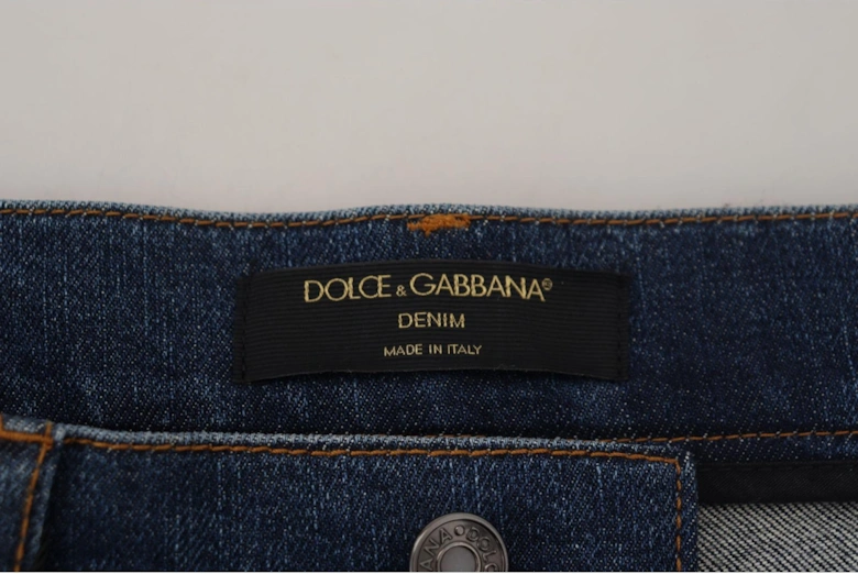 Lace Panel Denim Jeans ModelPAN74208 Women - Black And Blue Jeans