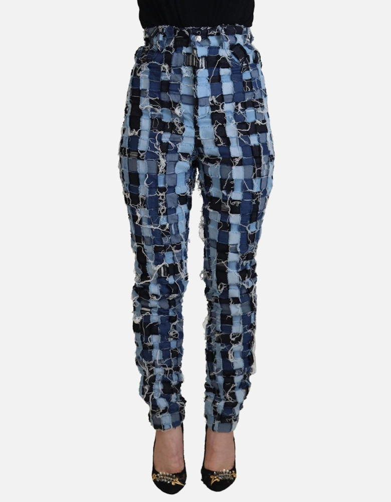 Patchwork Jeans Style Blue Women - Multicolor Jeans