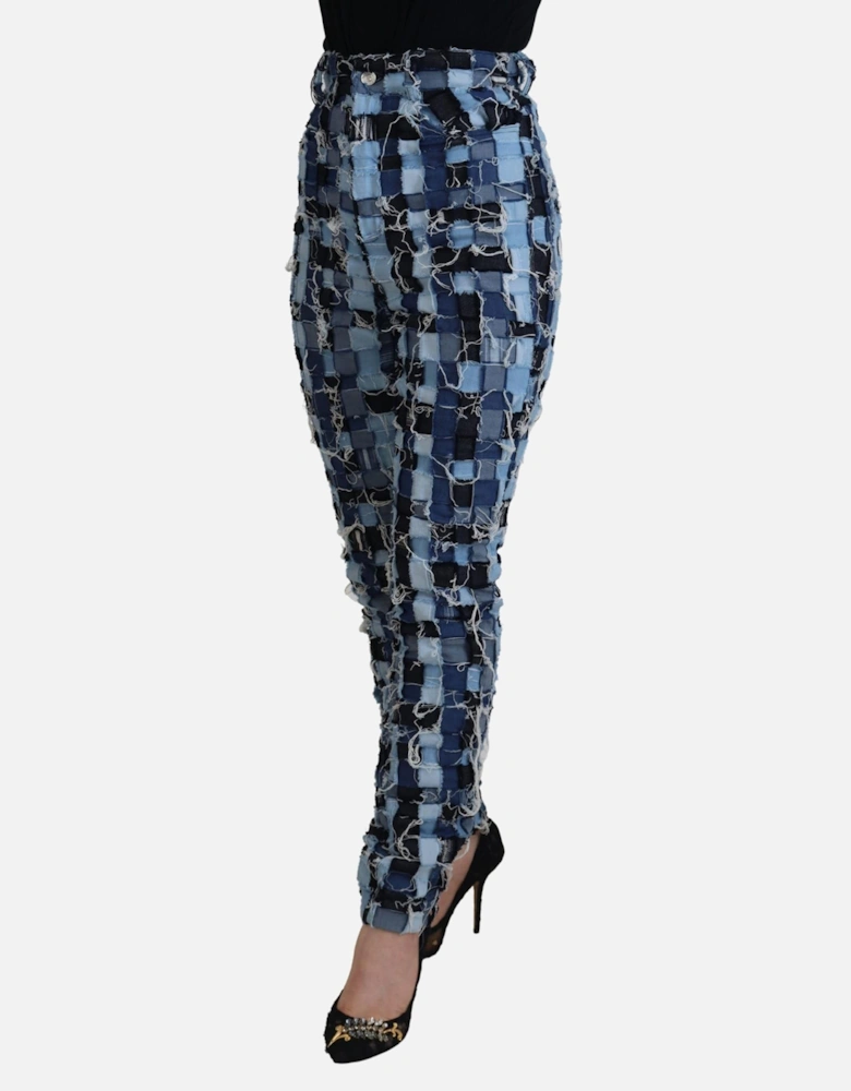 Patchwork Jeans Style Blue Women - Multicolor Jeans