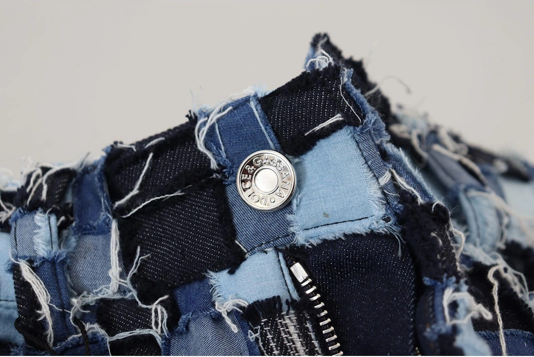 Patchwork Jeans Style Blue Women - Multicolor Jeans