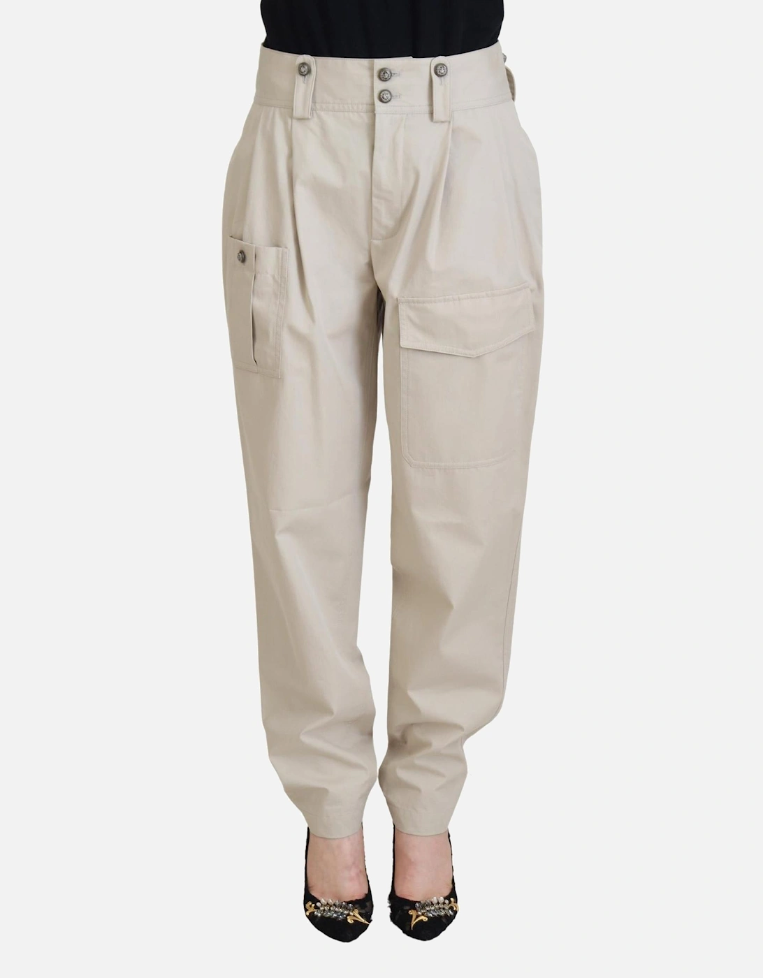 Relaxedfit Cargo Pants Women - Beige Jeans, 7 of 6
