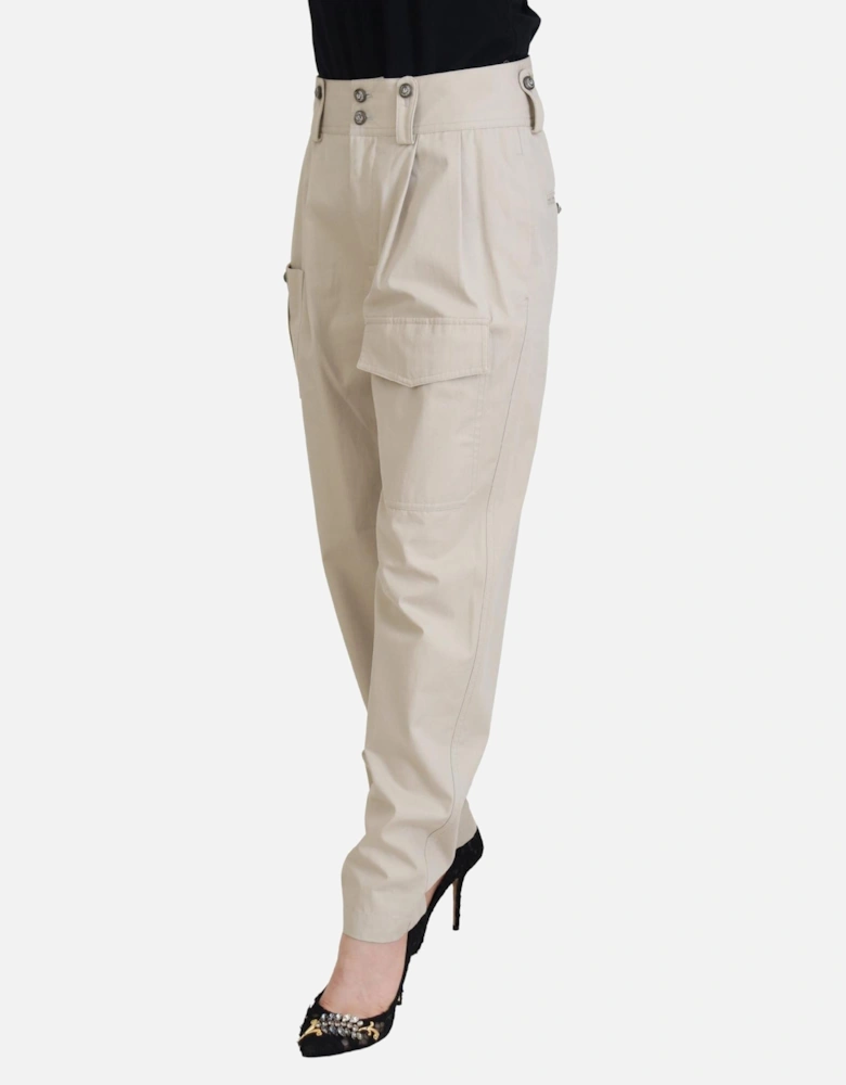 Relaxedfit Cargo Pants Women - Beige Jeans