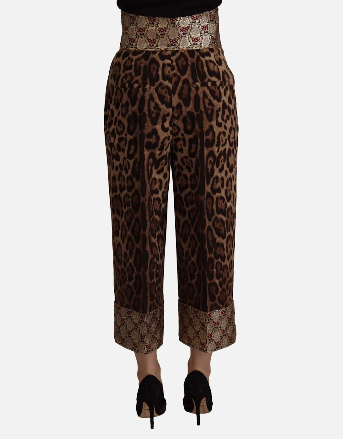 Leopard Print Culottes HighWaisted Women - Brown Jeans