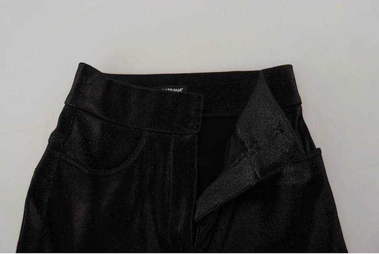 Metallic Trousers PAN73101 Women - Black Jeans