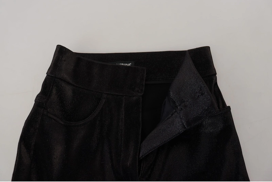Metallic Trousers PAN73101 Women - Black Jeans
