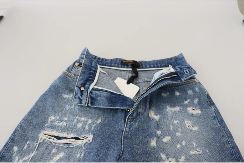Ripped Jeans Distressed Denim Women - Blue Jeans