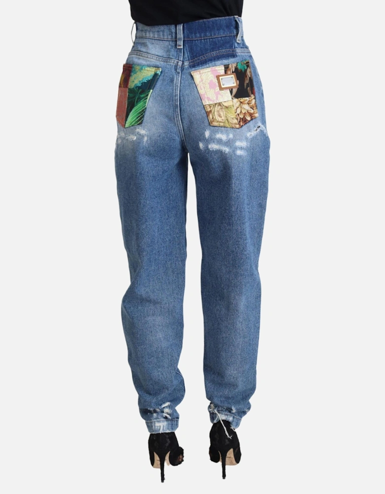Ripped Jeans Distressed Denim Women - Blue Jeans