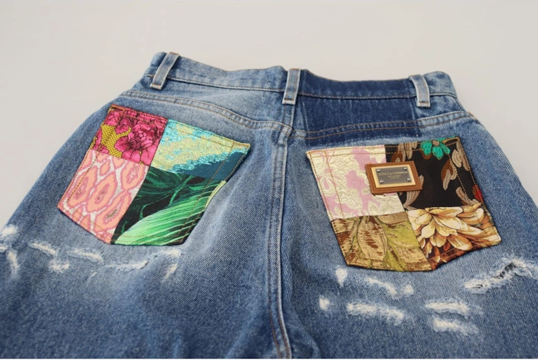 Ripped Jeans Distressed Denim Women - Blue Jeans