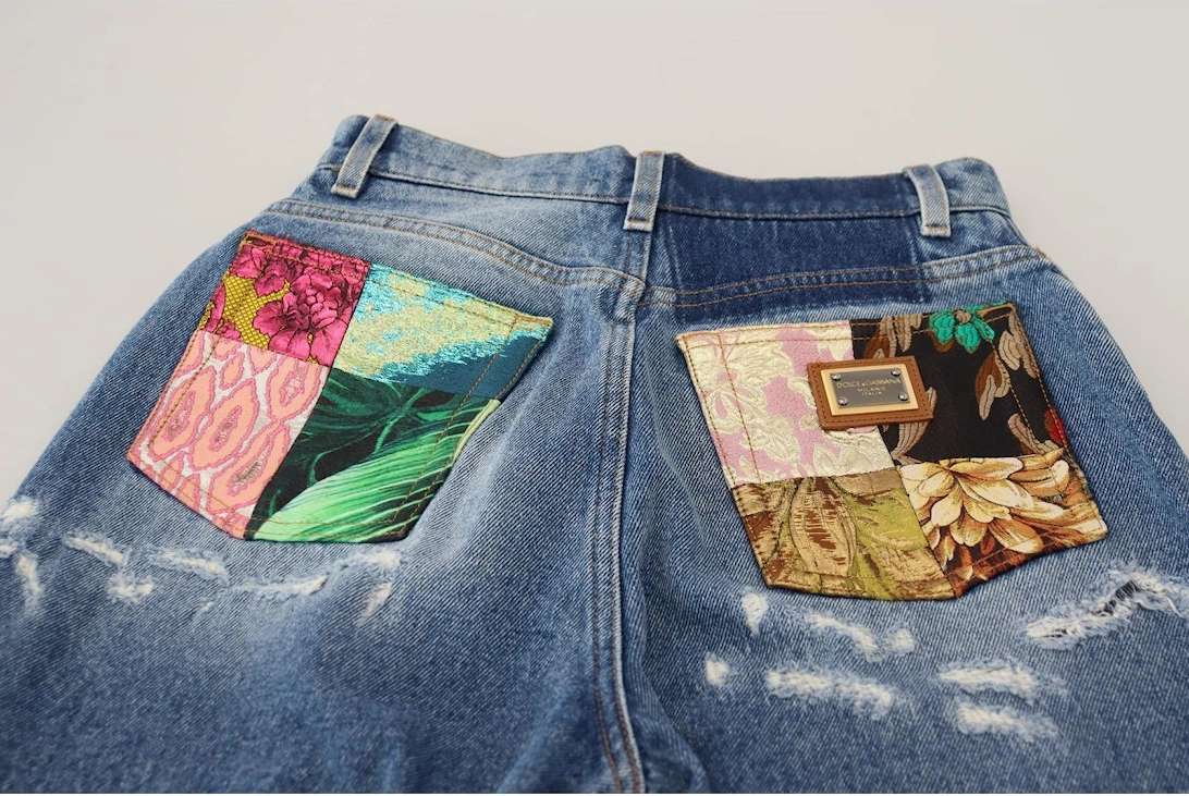 Ripped Jeans Distressed Denim Women - Blue Jeans