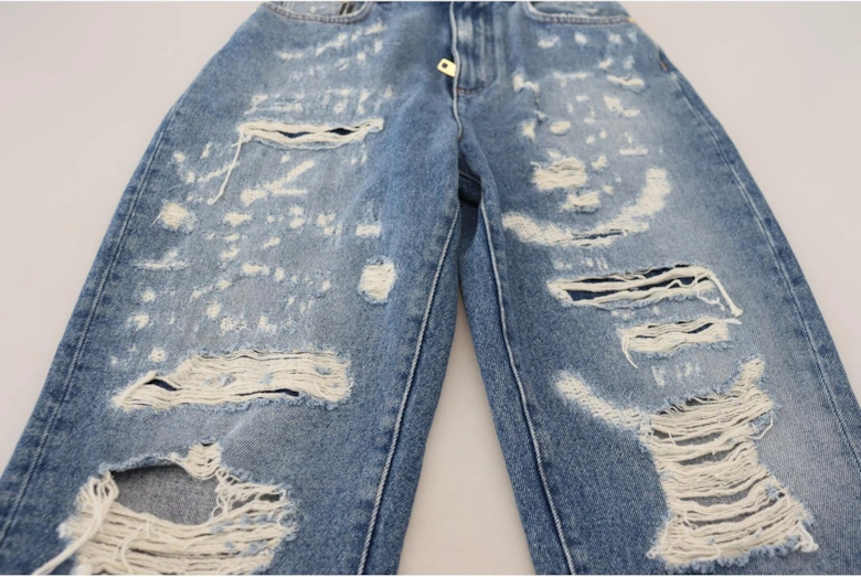 Ripped Jeans Distressed Denim Women - Blue Jeans