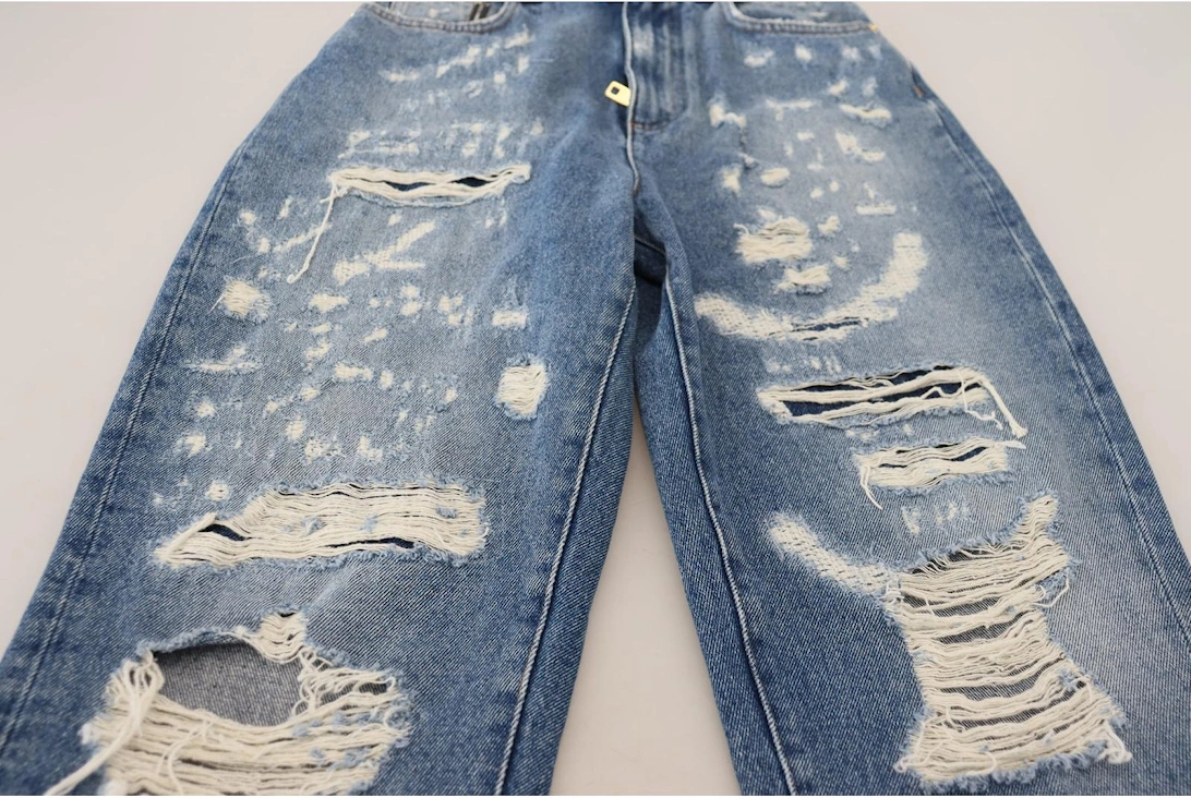 Ripped Jeans Distressed Denim Women - Blue Jeans