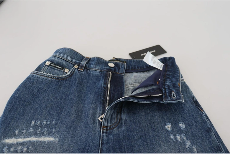 Distressed Denim Jeans Ripped Jeans Women - Blue Jeans