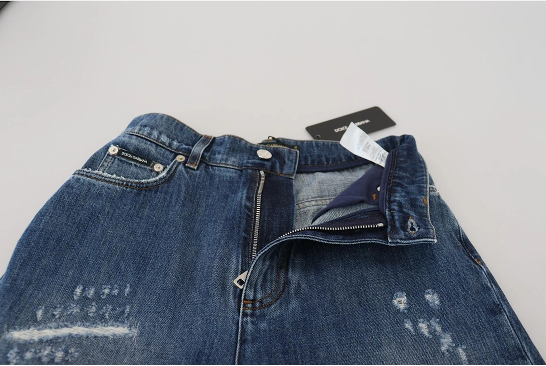 Distressed Denim Jeans Ripped Jeans Women - Blue Jeans