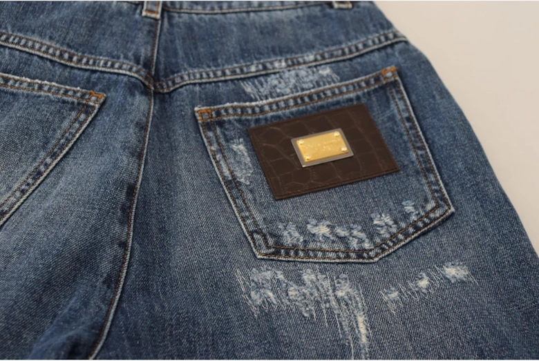 Distressed Denim Jeans Ripped Jeans Women - Blue Jeans