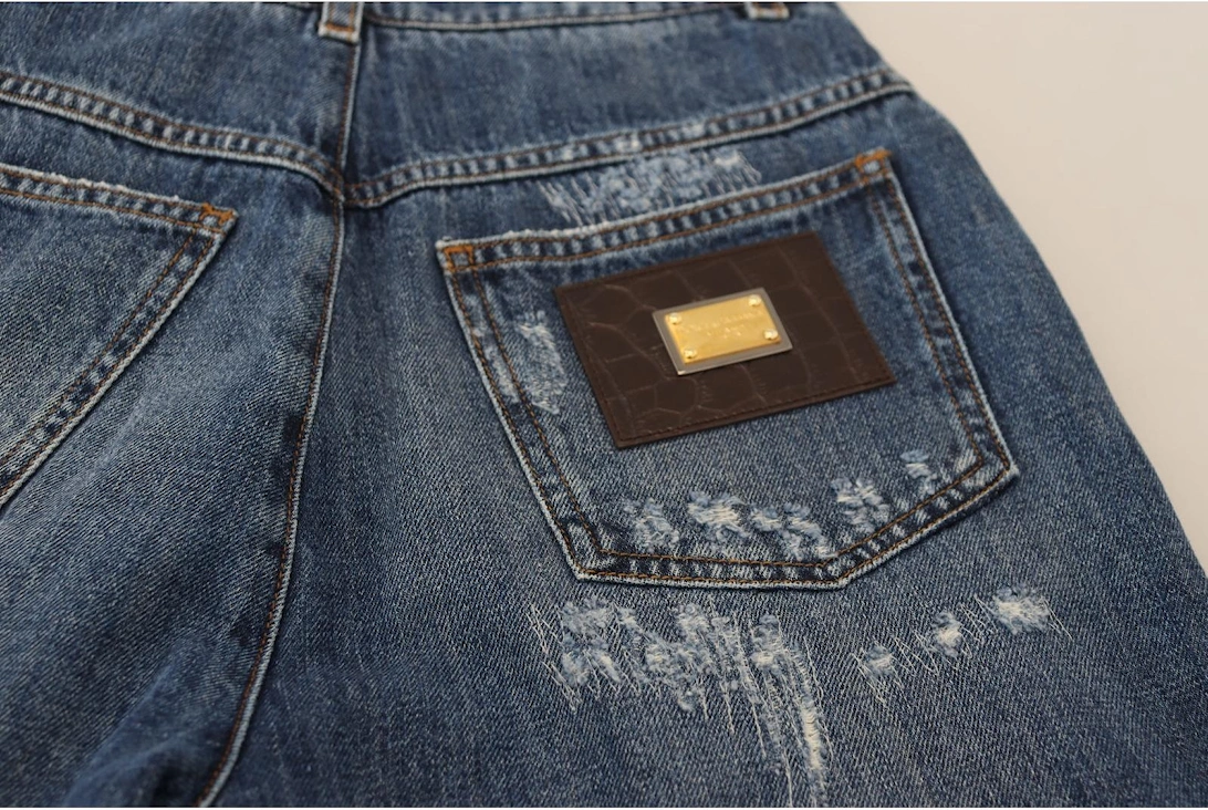 Distressed Denim Jeans Ripped Jeans Women - Blue Jeans