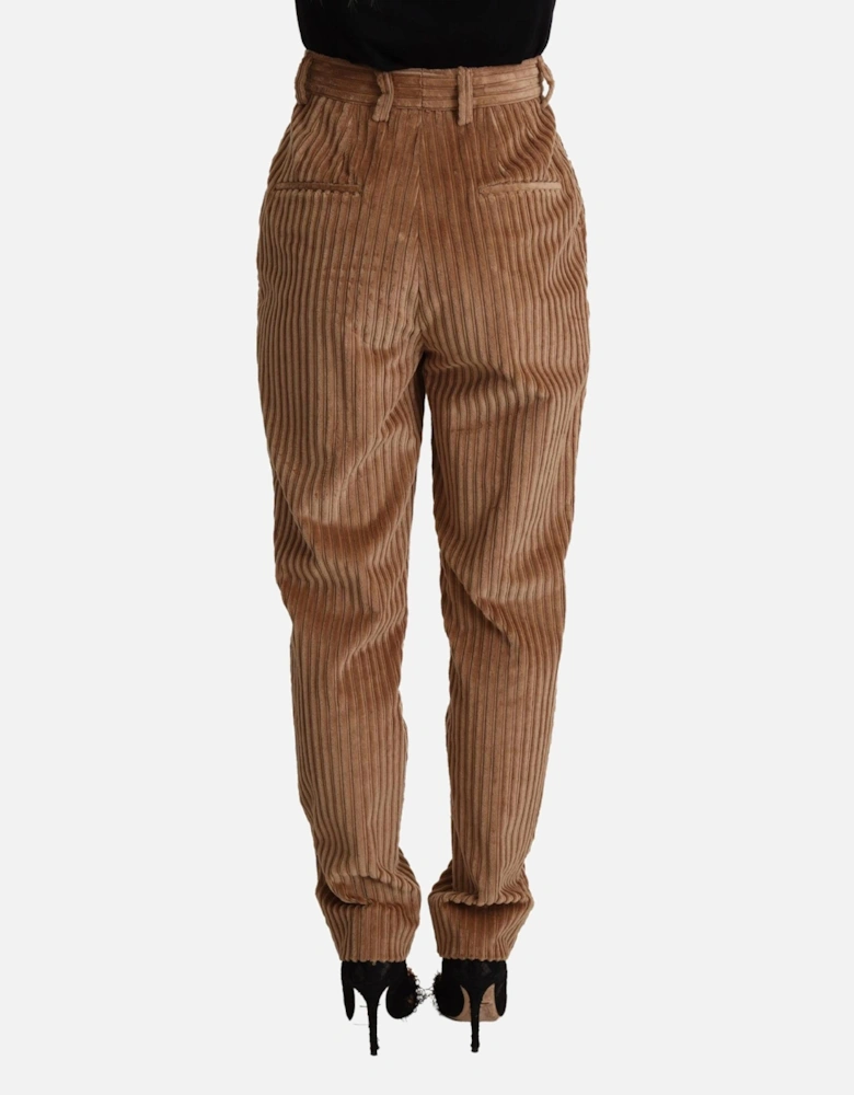 Wide Leg Corduroy Trousers Women - Brown Jeans