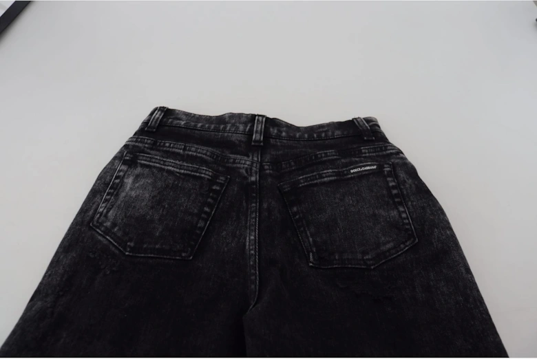 Relaxed Fit Jeans Acid Wash Style Women - Black Jeans