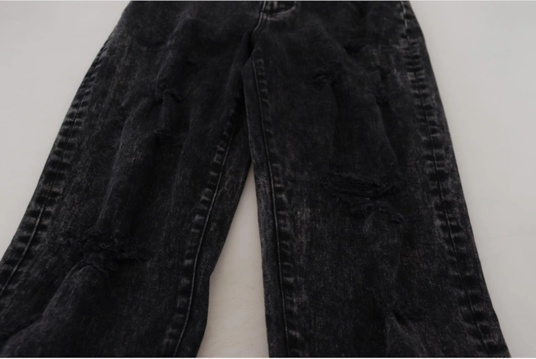 Relaxed Fit Jeans Acid Wash Style Women - Black Jeans