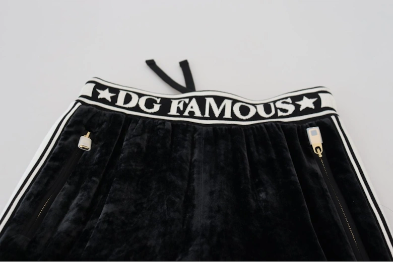 Velvet Joggers Relaxed Fit Women - Black Jeans