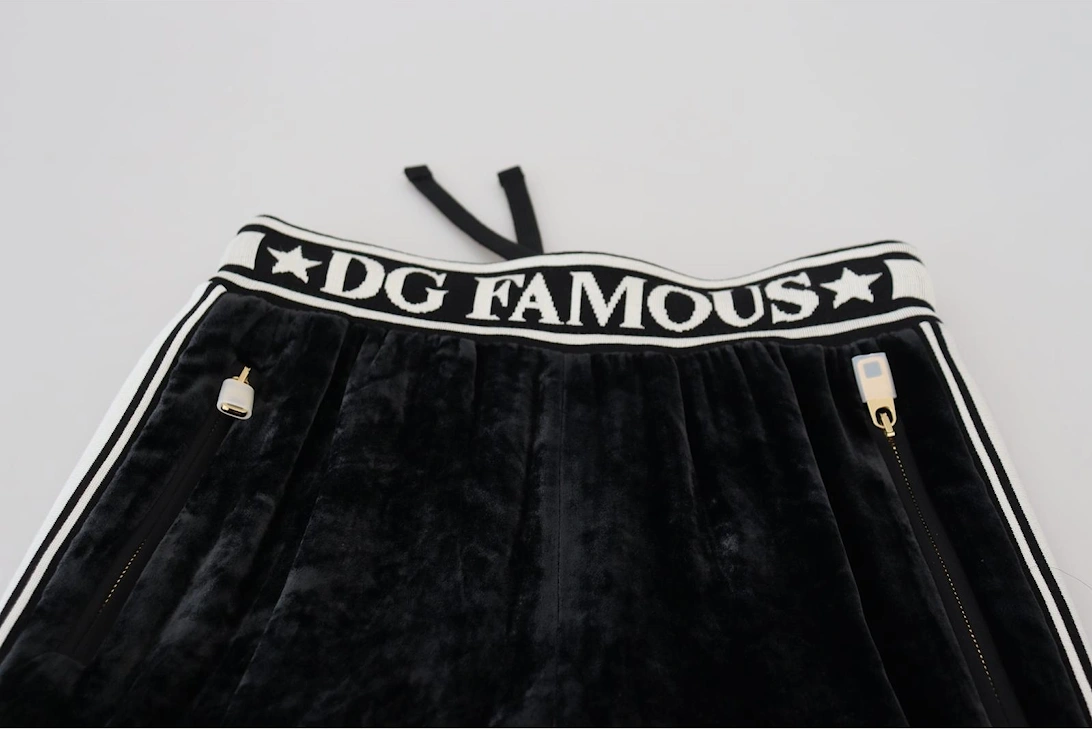 Velvet Joggers Relaxed Fit Women - Black Jeans