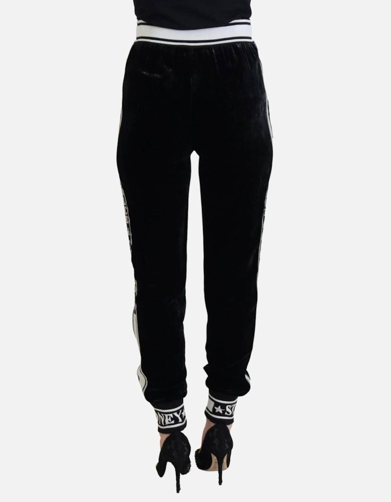 Velvet Joggers Relaxed Fit Women - Black Jeans