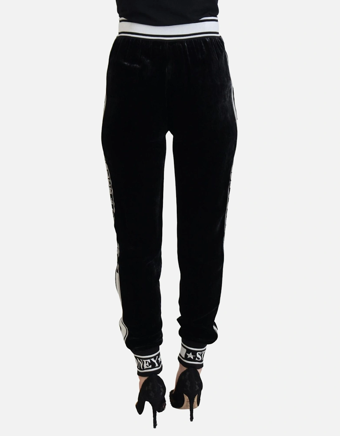 Velvet Joggers Relaxed Fit Women - Black Jeans