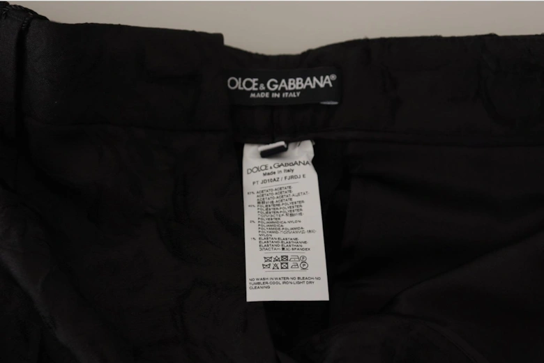 Dolce Gabbana Floral Culottes Black Lace Trim Women Jeans
