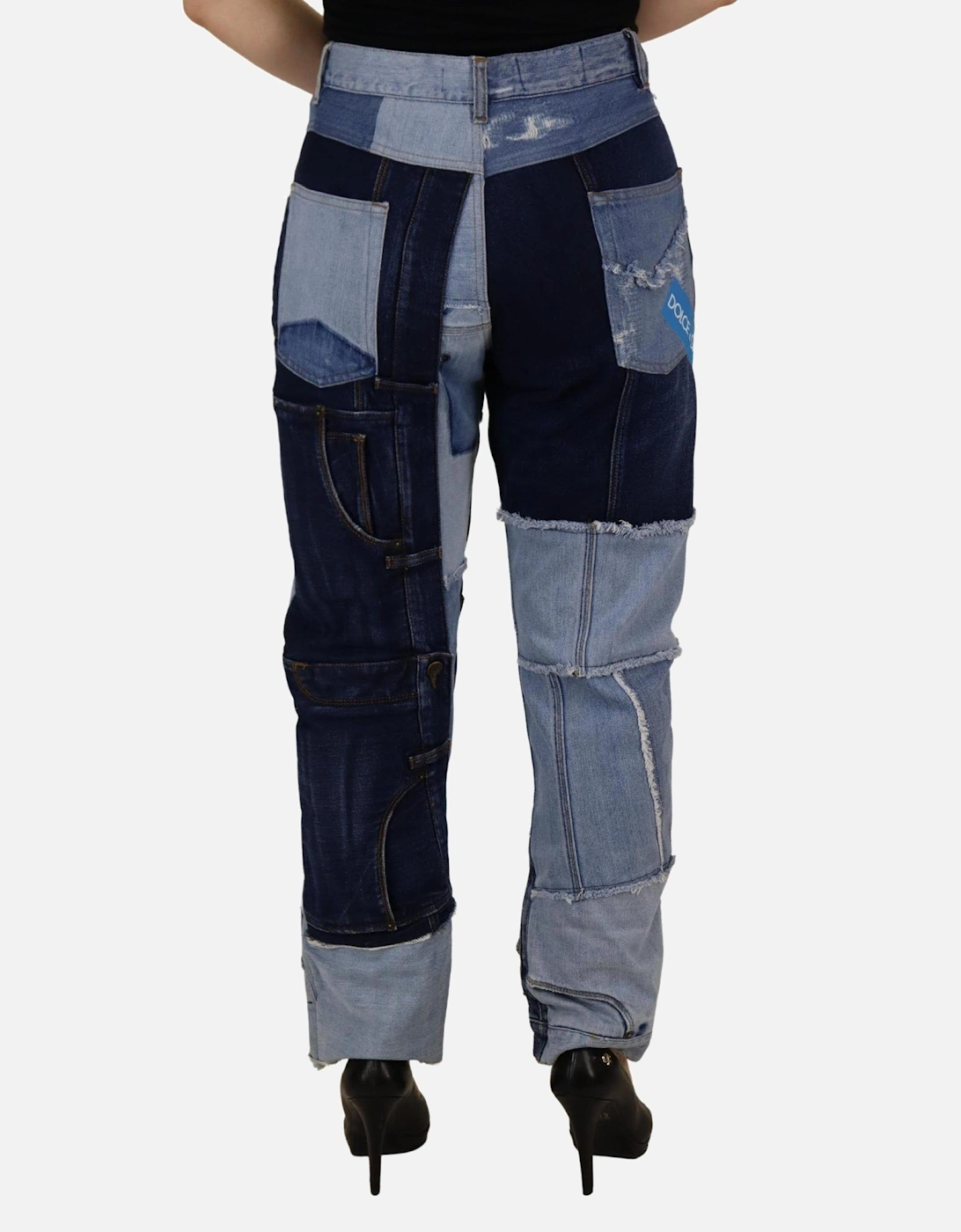 Patchwork Jeans Distressed Denim Women - Multicolor Jeans