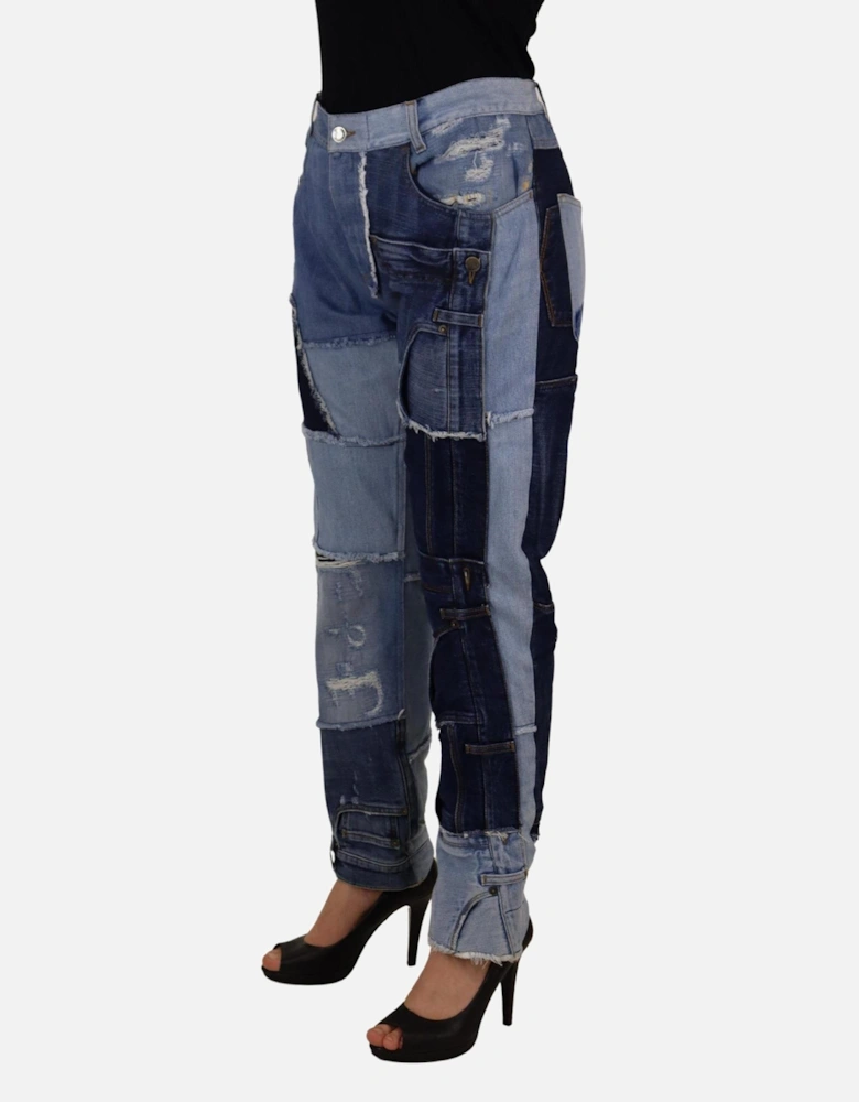 Patchwork Jeans Distressed Denim Women - Multicolor Jeans